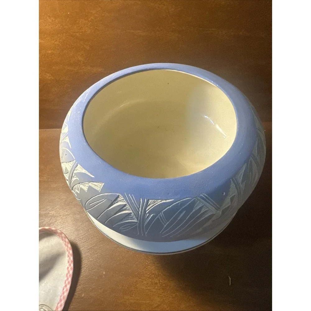 Glazed Purple and White  Pottery 8 inch Bowl by NHII USA   74